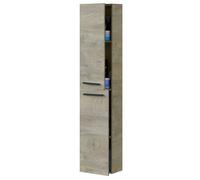 Miroytengo Columna de almacenaje para Baño Athena con 2 Puertas en Color Roble Alaska Estilo Industrial 150x30x25 cm