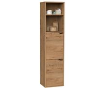 Miroytengo Columna Para Baño Suspendida Nadia Color Roble Gold o Blanco 2 Cajones 2 Armarios 150x37x30 cm Roble Gold -