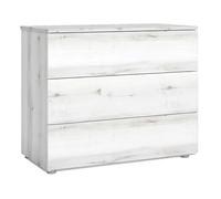 Miroytengo Cómoda de 3 Cajones para Dormitorio, Cajonera Dormitorio, Modelo Lyon, Acabado Blanco Albo 80 cm (Ancho) x 78 cm (Alto) x 40 cm (Profundo)