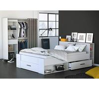 Miroytengo Conjunto de Muebles para Habitación de Matrimonio Chicago en Color Blanco Mate (Cama + cabecero)