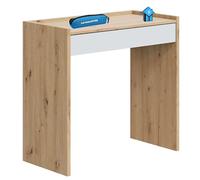 Miroytengo Escritorio Infantil Noa con Cajón Estilo Nórdico Color Roble Nodi y Blanco Artik 82 cm