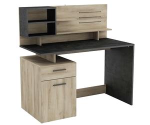 Miroytengo Escritorio Malicia Industrial Color Roble Kronberg y Sidewalk 122x123x60 cm