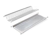 Miroytengo Escurreplatos de Acero Inoxidable de Cocina en Color Gris para Módulos Altos de 80 cm con Medidas 77x4x24 cm