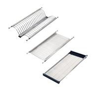 Miroytengo Escurreplatos para Módulos Altos de Acero para Cocina en Color Gris con Diseño 53,5/57x24 cm para Muebles de 60 cm Gris -