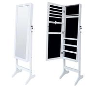 Miroytengo Espejo Joyero de pie Habitación Dormitorio Color Blanco 36x155x40 cm