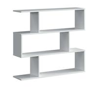 Miroytengo Estanteria Athena Auxiliar Baja Salón Comedor Recibidor Decoración Color Blanco, Roble Canadian o Blanco/Cemento 110x97x24 cm Gris - 110x97x24 cm
