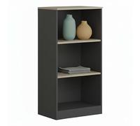 Miroytengo Estantería Auxiliar Nibis Oficina Estudio 3 Estantes Roble Sonoma y Gris Antracita 60x116x40 cm