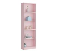 Miroytengo Estantería y Librería Juvenil Dormitorio Infantil I-Joy Melamina Color Rosa, Verde o Blanco 52x180x25 cm Rosa - 52x180x25 cm