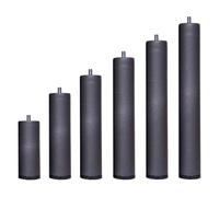 Miroytengo Juego 6 Patas 15 cm cilíndricas Metalicas Altura Especial, Antiruido para Base Tapizada o Somier