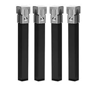 Miroytengo Juego de 4 Patas Cuadradas 30 cm Metálicas con Abrazadera para Somier Tubo 30x30 mm