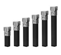 Miroytengo Juego de 6 Patas Cuadradas 40 cm Metálicas con Abrazadera para Somier Tubo 30x30 mm