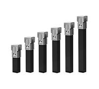 Miroytengo Juego de 6 Patas Cuadradas 45 cm Metálicas con Abrazadera para Somier Tubo 30x30 mm