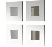 Miroytengo Juego De Cuatro Espejos Lupe Estilo Moderno Color Blanco 45x45x2 cm