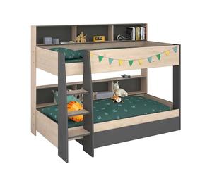 Miroytengo Litera Infantil Mouse 90x200 cm Dormitorio Juvenil en Color Roble Jackson y Gris Oscuro