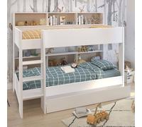 Miroytengo Litera Juvenil Mouse con Cajón 90x200 cm en Color Blanco - Añade Modernidad Al Dormitorio