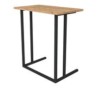 Miroytengo Mesa Auxiliar de Salón en Negro y Roble Safir 60x65x36 cm