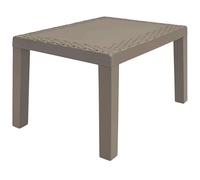 Mesa de Centro Jack para Exterior Estilo Moderno en Color Marrón Fija Fabricada en Polipropileno 46x59 cm