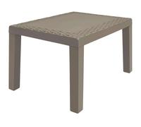 Miroytengo Mesa de Centro Jack para Exterior Estilo Moderno en Color Marrón Fija Fabricada en Polipropileno 46x59 cm