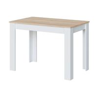 Miroytengo Mesa de Cocina Cloe Fija Estilo Nórdico Color Blanco Artik y Roble Canadian 78x109x67 cm