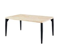 Miroytengo Mesa de Comedor Fija Napi Estilo Industrial en Color Roble Nordish y Negro con Patas Metálicas 160x76x100 cm