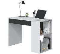 Miroytengo Mesa de Escritorio Masster con 1 Cajón en Blanco Artik y Gris Antracita con estilo Moderno 73x101x50 cm Blanco/ Gris -