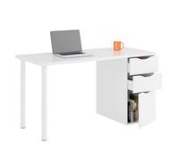 Miroytengo Mesa Escritorio con cajones Athena Blanco artik 135x74x60 cm Blanco -