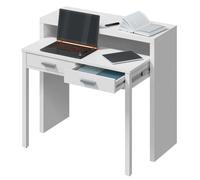 Miroytengo Mesa Escritorio desplegable en Color Blanco Artik/Roble Canadian, Blanco Artik/Cemento o Blanco Artik 98x87x36 cm Blanco - 98x87x36 cm
