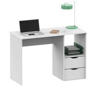 Miroytengo Mesa Escritorio Estudio Oficina Eko con 2 Cajones en Color Blanco 76x115x50 cm Blanco -