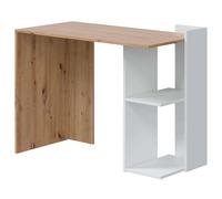 Miroytengo Mesa escritorio Kenia en color roble nodi y blanco artik 78x100x52 cm Blanco/ Madera -