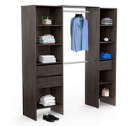 Miroytengo Miami Vestidor Extensible 155-192 cm Roble Waterford en Melamina, Versátil y Adaptable para Organización de Ropa
