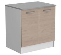 Miroytengo Módulo Cocina Inferior EKO 2 Puertas Roble Jackson y Blanco 80x60cm