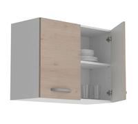 Miroytengo Módulo Cocina Superior EKO 2P Color Roble Jackson y Blanco 80x35 cm