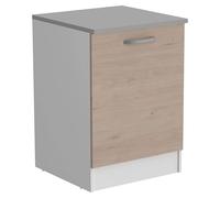 Miroytengo Módulo De Cocina Inferior EKO Un Armario Blanco y Roble Jackson 60x60cm