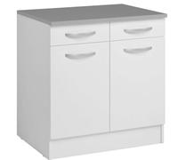 Miroytengo Módulos Individuales y Cocinas Completas en Color Blanco Mate (Módulos Individuales, Inferior 80 cm 2p 2c)