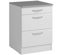 Miroytengo Módulos Individuales y Cocinas Completas en Color Blanco Mate (Módulos Individuales, Inferior 60 cm 3 cajones)