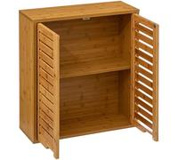 Miroytengo Mueble Auxiliar 2 Puertas Sicela Marrón, Fabricado en Bambú, Moderno y Práctico, para Cualquier Estancia, 52x59x20cm