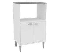 Miroytengo Mueble Auxiliar Cocina Microondas Color Blanco con Tapa Gris 58x95 cm