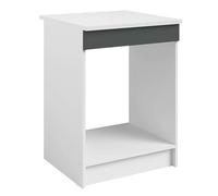 Miroytengo Mueble Bajo para Horno, Armario de Horno 60x60 Gris Brillante y Blanco 60x84x60 cm