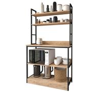 Miroytengo Mueble Cocina Auxiliar Rus Roble Safir y Negro 101x161 cm