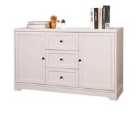 Miroytengo Mueble de Comedor Aparador Salón Ottavia Estilo Contemporáneo 2 Puertas 3 Cajones Color Blanco 120 cm Blanco -