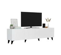 Miroytengo Mueble de TV de 4 Puertas 200 cm Mueble de Comedor Josi Salón Melamina Blanco Brillo