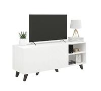 Miroytengo Mueble de TV Josi Salón Comedor 2 Puertas Abatibles 4 Espacios 1 Estante 2 Huecos 150x54x40 cm