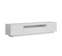 Miroytengo Mueble de TV Sami para Salón Estilo Contemporáneo en Color Blanco con 1 Cajón, 2 Puertas y 1 Hueco Abierto 200x41,6x37,3 cm Blanco -