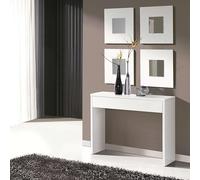 Miroytengo Mueble Entradilla Lupe Recibidor con Almacenaje Grande Cajón Y 4 Espejos Color Blanco 101 cm De Entrada Moderna
