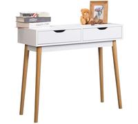 Miroytengo Mueble Recibidor Fiano en Color Blanco con 2 cajones 78x90x35 cm