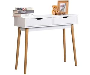 Miroytengo Mueble Recibidor Fiano en Color Blanco con 2 cajones 78x90x35 cm
