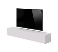 Miroytengo Mueble TV 180 cm Kaway salón comedor Blanco Brillo 2 puertas abatibles push Blanco -