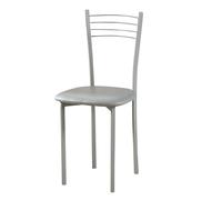Miroytengo Pack 2 Sillas de Cocina Estilo Moderno en Color Gris de Metal y Poliuretano 89x40x45 cm