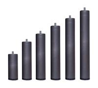 Miroytengo Pack 4 Patas para somier o Base tapizada cilindricas Medidas Especiales Metal