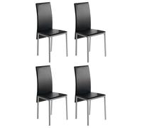 Miroytengo Pack 4 Sillas Salón Comedor Saona Estilo Moderno en Color Negro 97x51x42